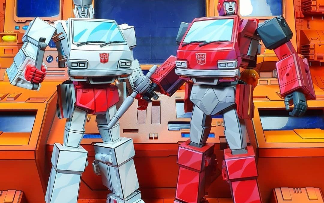 Transformers toys given custom cel-shaded paintjobs