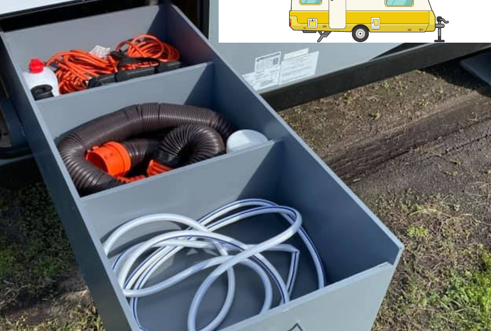 DIY Sliding Bin for Outdoor RV Storage Compartments (pics included