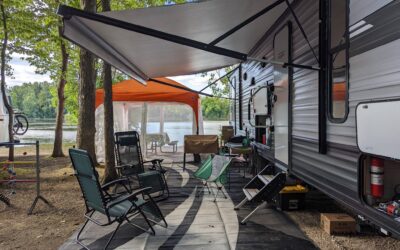Set up for a few nights outside Detroit before heading to the UP.