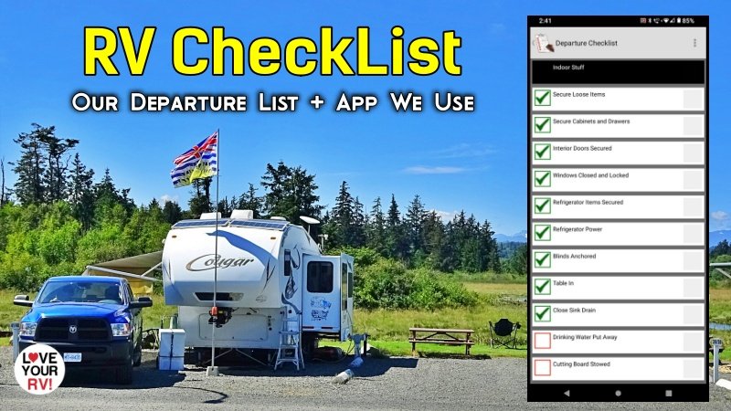 RV Checklists App Called ChecklistPro & Our Departure Checklist Items