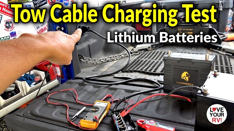 7 Pin Tow Cable Charging Tests using Lithium RV Batteries