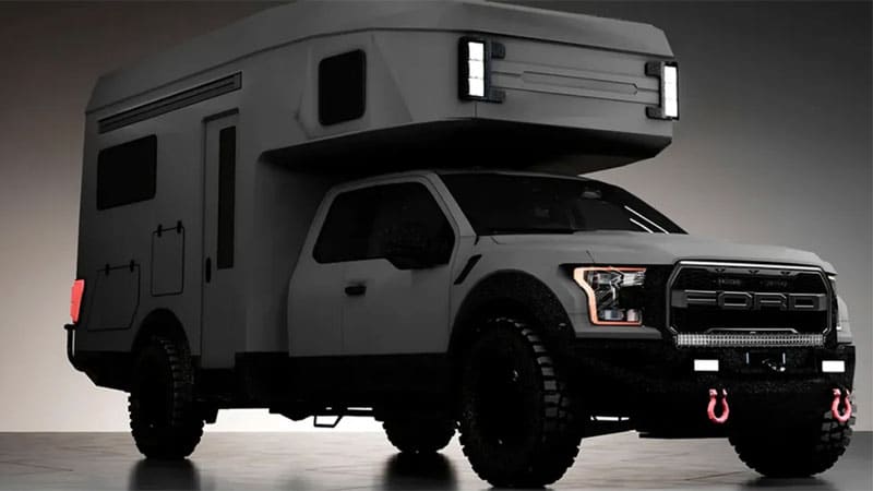 This New Camper Truck Is Rugged Off-Roader on the Outside and Luxury Condo Inside