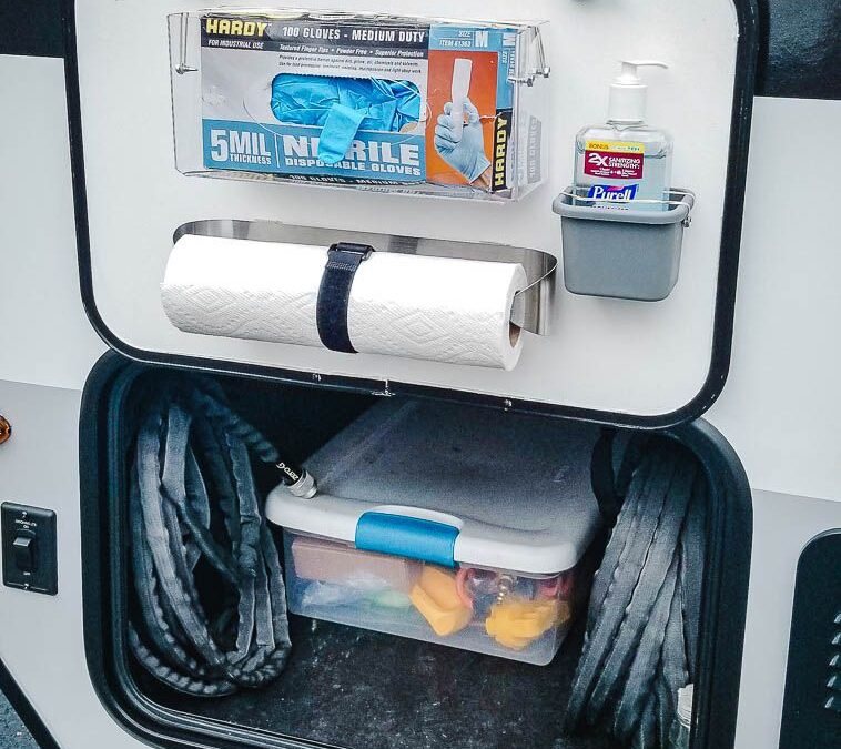 DIY Hand Sanitizing Station {The BEST RV Organization Idea!} – This Budget Life