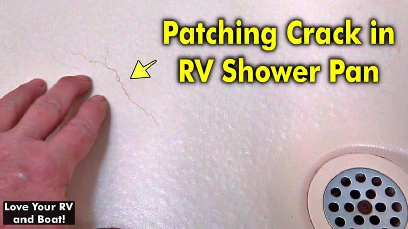 RV Shower Pan Crack – Temporary Patch with Gflex 650 Epoxy