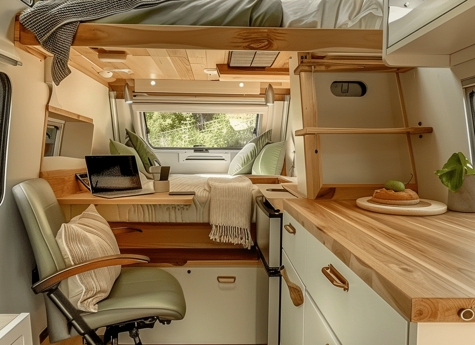 47 Remote Working RV Setup Inspo