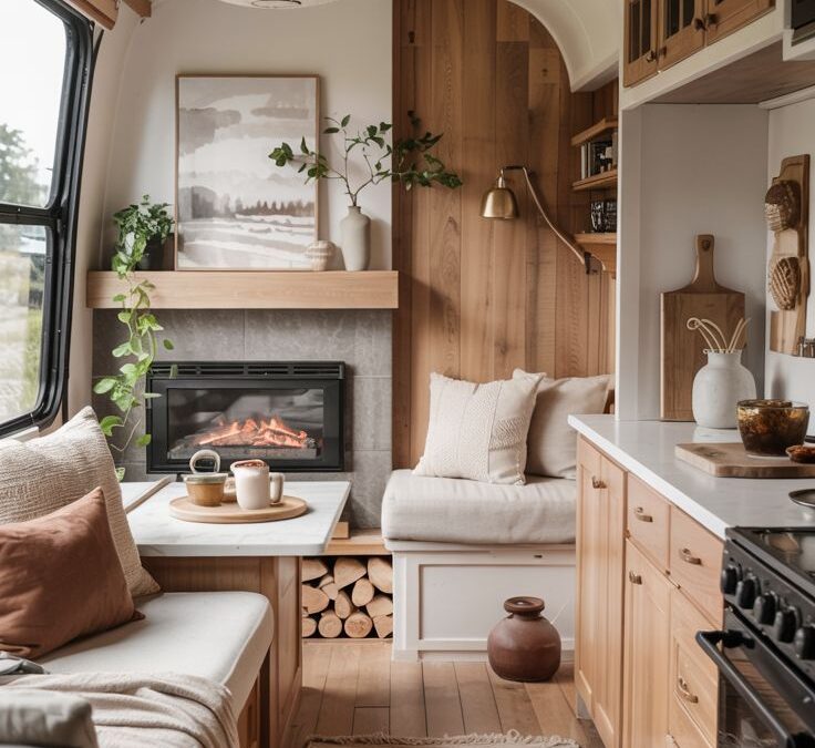 Chic and Cozy: 21 Neutral RV Living Room Inspiration