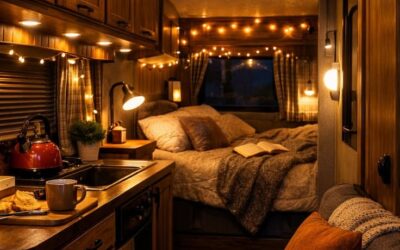 Cozy Van Life Night Setup: Small RV Interior Ideas for Solo Female Camping